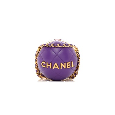 CHANEL 22 SPHERE MINAUDIERE QUILTED LAMBSKIN (9*9*9cm)